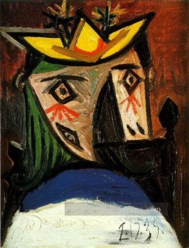  féminin - Tete figure féminine Dora Maar 1939 cubiste Pablo Picasso